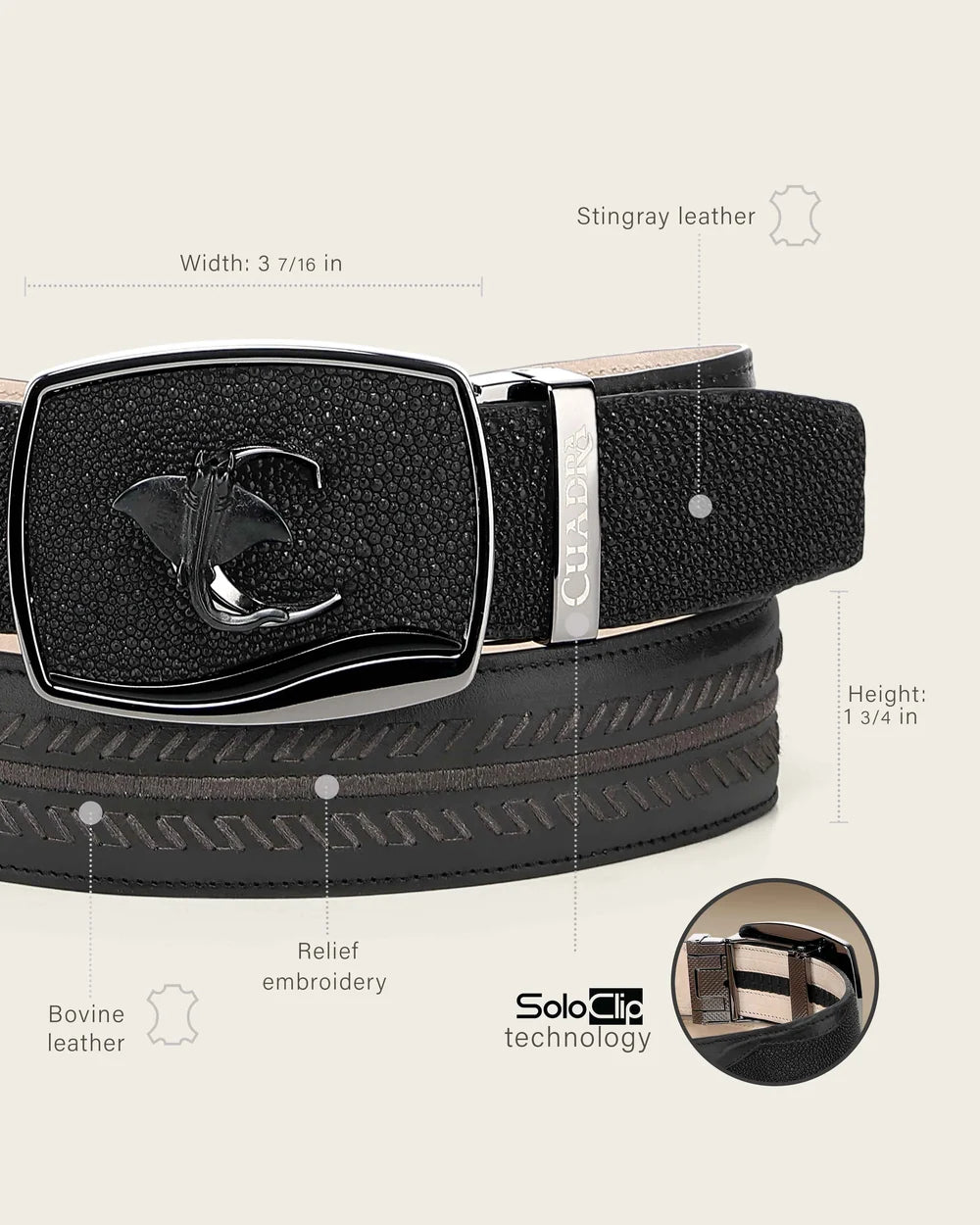 Cinturon Cuadra Sovereign Black