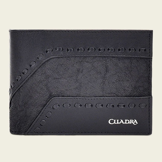 Cartera Cuadra Piel Elefante Negro