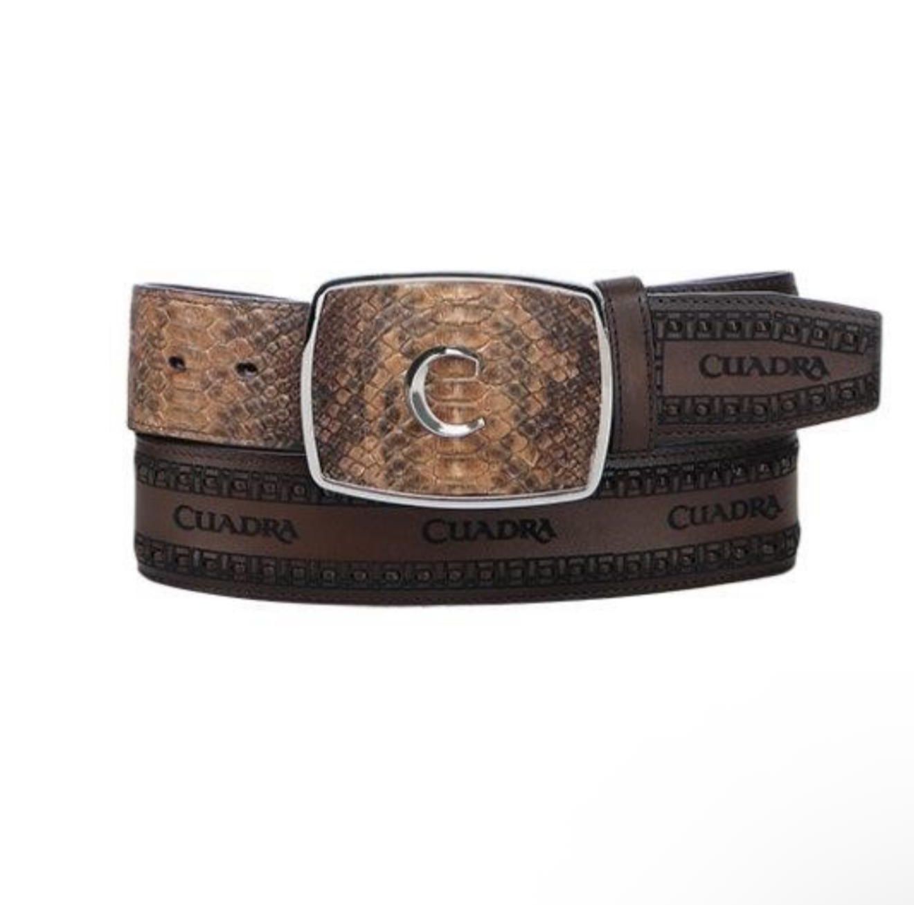 Cinturon Cuadra Piton Beige