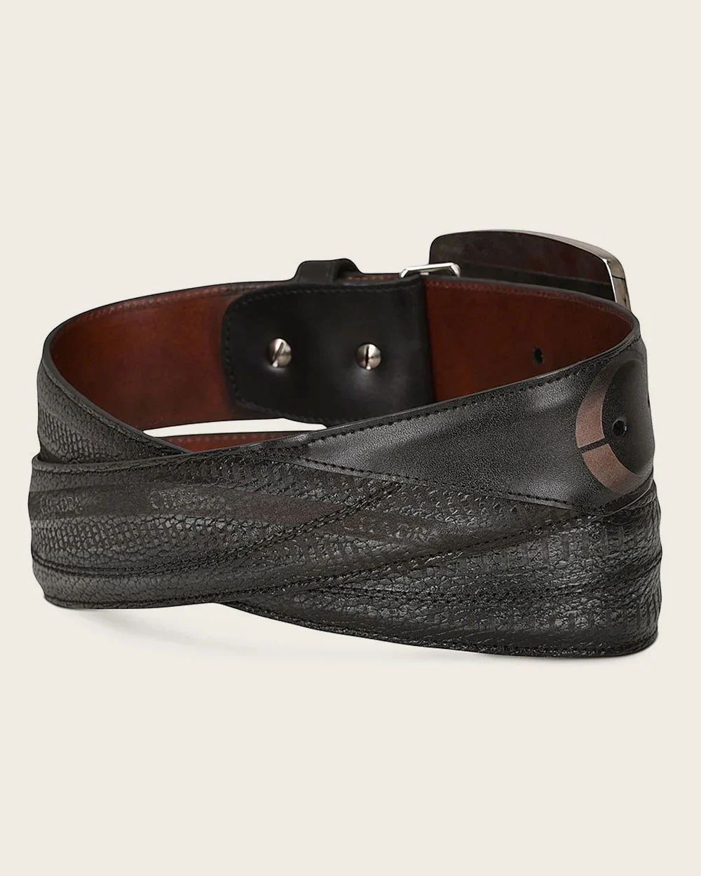 Cinturon Cuadra Res Gris