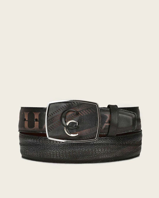 Cinturon Cuadra Res Gris