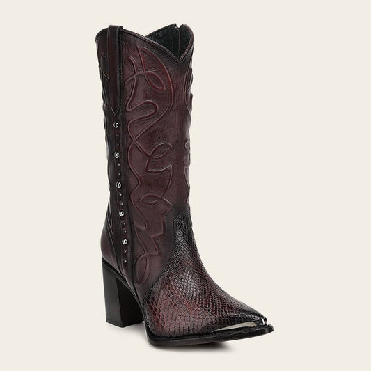 Bota Cuadra De Piton Color Vino