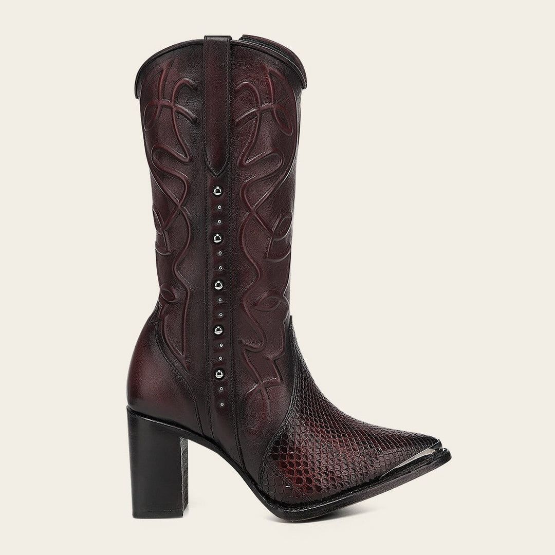 Bota Cuadra De Piton Color Vino