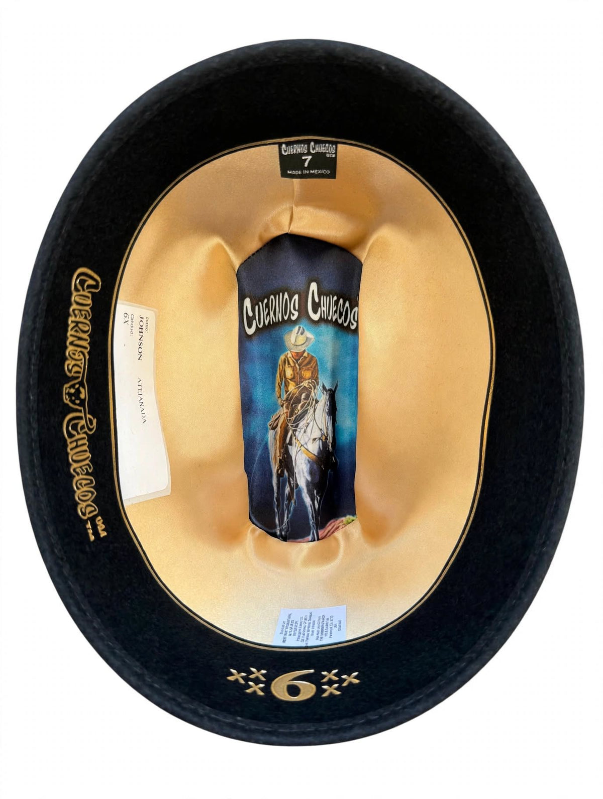 Texana Cuernos Chuecos Johnson 6X Negra