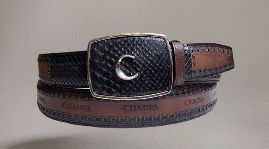 Cinturon Cuadra Piton Negro